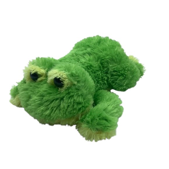 Aurora Plush Green Frog Stuffed Animal Toy 8” Soft Polyester Cute Cuddly Design - Picture 1 of 8